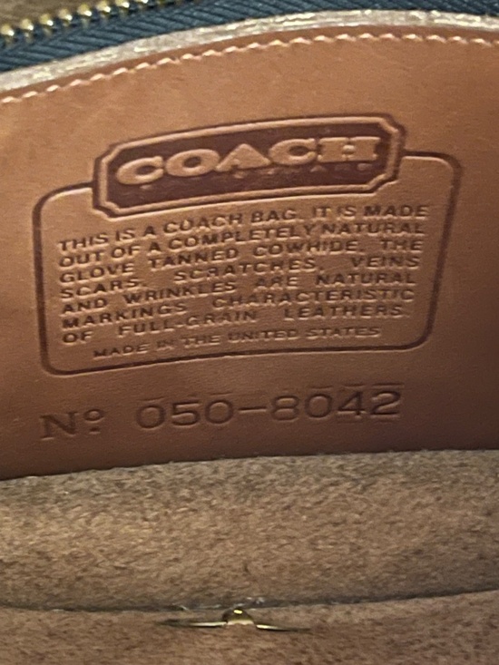 Vintage Coach Dinky Bag Brown Leather Crossbody Original Hang Tag - Picture 15 of 16